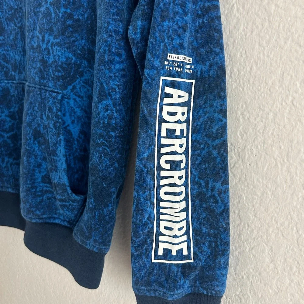 Abercrombie Kids Boys Blye & Black Hoodie Sweatshirt Size 9-10
